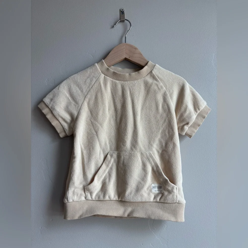 Baby Barn 2T Cream Terry Lounge Set Cozy Minimalist Neutral Aesthetic Outfit